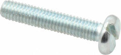 Value Collection - #10-32 UNF, 1" Length Under Head Slotted Drive Machine Screw - Pan Head, Grade J82 Steel, Zinc-Plated Finish, Without Washer - Apex Tool & Supply