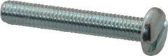 Value Collection - #10-32 UNF, 1-1/4" Length Under Head Slotted Drive Machine Screw - Pan Head, Grade J82 Steel, Zinc-Plated Finish, Without Washer - Apex Tool & Supply
