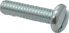 Value Collection - 1/4-20 UNC, 1" Length Under Head Slotted Drive Machine Screw - Pan Head, Grade J82 Steel, Zinc-Plated Finish, Without Washer - Apex Tool & Supply