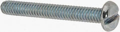 Value Collection - 1/4-20 UNC, 2" Length Under Head Slotted Drive Machine Screw - Pan Head, Grade J82 Steel, Zinc-Plated Finish, Without Washer - Apex Tool & Supply