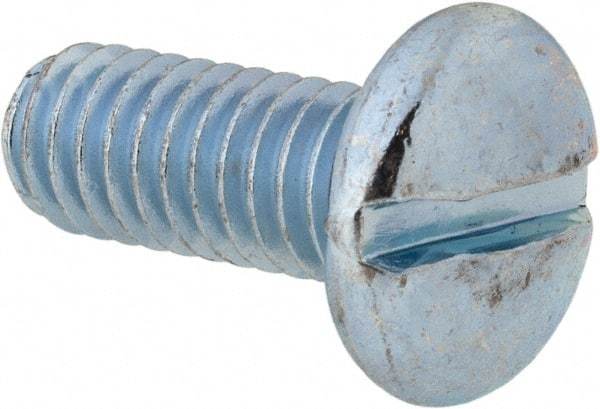 Value Collection - 5/16-18 UNC, 3/4" Length Under Head Slotted Drive Machine Screw - Pan Head, Grade 2 Steel, Zinc-Plated Finish, Without Washer - Apex Tool & Supply