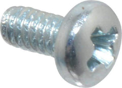 Value Collection - #2-56 UNC, 3/16" Length Under Head Phillips Drive Machine Screw - Pan Head, Grade J82 Steel, Zinc-Plated Finish, Without Washer - Apex Tool & Supply