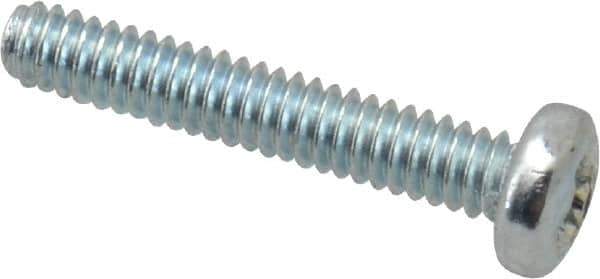 Value Collection - #2-56 UNC, 1/2" Length Under Head Phillips Drive Machine Screw - Pan Head, Grade J82 Steel, Zinc-Plated Finish, Without Washer - Apex Tool & Supply