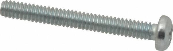 Value Collection - #2-56 UNC, 3/4" Length Under Head Phillips Drive Machine Screw - Pan Head, Grade J82 Steel, Zinc-Plated Finish, Without Washer - Apex Tool & Supply