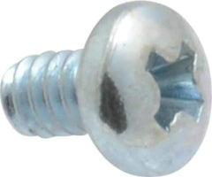Value Collection - #4-40 UNC, 3/16" Length Under Head Phillips Drive Machine Screw - Pan Head, Grade 2 Steel, Zinc-Plated Finish, Without Washer - Apex Tool & Supply