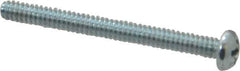 Value Collection - #6-32 UNC, 1-1/2" Length Under Head Phillips Drive Machine Screw - Pan Head, Grade 2 Steel, Zinc-Plated Finish, Without Washer - Apex Tool & Supply