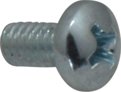 Value Collection - #8-32 UNC, 5/16" Length Under Head Phillips Drive Machine Screw - Pan Head, Grade J82 Steel, Zinc-Plated Finish, Without Washer - Apex Tool & Supply
