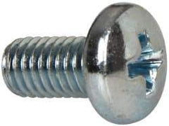 Value Collection - #8-32 UNC, 3/8" Length Under Head Phillips Drive Machine Screw - Pan Head, Grade J82 Steel, Zinc-Plated Finish, Without Washer - Apex Tool & Supply