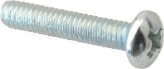 Value Collection - #8-32 UNC, 7/8" Length Under Head Phillips Drive Machine Screw - Pan Head, Grade 2 Steel, Zinc-Plated Finish, Without Washer - Apex Tool & Supply