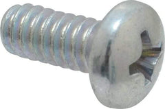 Value Collection - #10-24 UNC, 7/16" Length Under Head Phillips Drive Machine Screw - Pan Head, Grade J82 Steel, Zinc-Plated Finish, Without Washer - Apex Tool & Supply