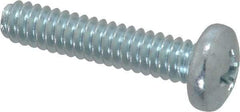 Value Collection - #10-24 UNC, 7/8" Length Under Head Phillips Drive Machine Screw - Pan Head, Grade 2 Steel, Zinc-Plated Finish, Without Washer - Apex Tool & Supply
