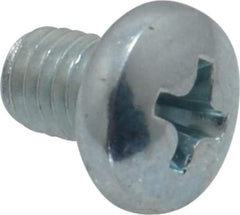 Value Collection - #10-32 UNF, 1/4" Length Under Head Phillips Drive Machine Screw - Pan Head, Grade 2 Steel, Zinc-Plated Finish, Without Washer - Apex Tool & Supply