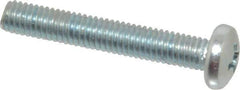Value Collection - #10-32 UNF, 1-1/4" Length Under Head Phillips Drive Machine Screw - Pan Head, Grade 2 Steel, Zinc-Plated Finish, Without Washer - Apex Tool & Supply