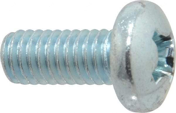 Value Collection - 5/16-18 UNC, 3/4" Length Under Head Phillips Drive Machine Screw - Pan Head, Grade 2 Steel, Zinc-Plated Finish, Without Washer - Apex Tool & Supply