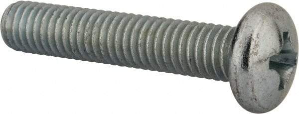 Value Collection - 3/8-16 UNC, 2" Length Under Head Phillips Drive Machine Screw - Pan Head, Grade 2 Steel, Zinc-Plated Finish, Without Washer - Apex Tool & Supply