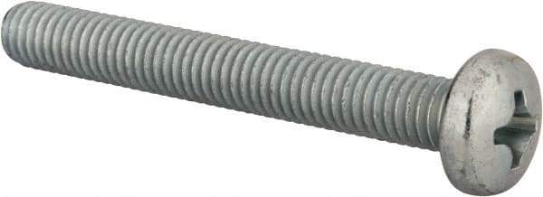 Value Collection - 3/8-16 UNC, 3" Length Under Head Phillips Drive Machine Screw - Pan Head, Grade J82 Steel, Zinc-Plated Finish, Without Washer - Apex Tool & Supply