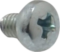 Value Collection - M3x0.50, 4mm Length Under Head Phillips Drive Machine Screw - Pan Head, Grade 4.8 Steel, Zinc-Plated Finish, Without Washer - Apex Tool & Supply