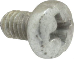 Value Collection - M4x0.70, 6mm Length Under Head Phillips Drive Machine Screw - Pan Head, Grade 4.8 Steel, Zinc-Plated Finish, Without Washer - Apex Tool & Supply