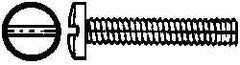 Value Collection - #2-56 UNC, 1/4" Length Under Head Slotted Drive Machine Screw - Binding Head, Grade J82 Steel, Zinc-Plated Finish, Without Washer - Apex Tool & Supply