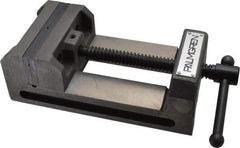 Palmgren - 4-1/2" Jaw Opening Capacity x 1-1/2" Throat Depth, Horizontal Drill Press Vise - 4" Wide Jaw, Stationary Base, Standard Speed, 7-5/16" OAL x 2-3/4" Overall Height - Apex Tool & Supply