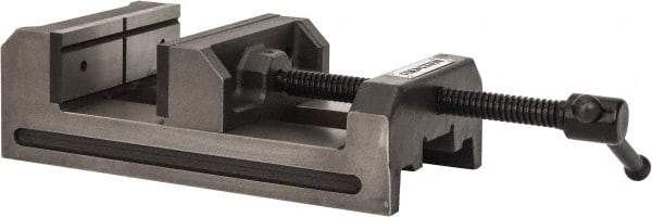 Palmgren - 6" Jaw Opening Capacity x 2" Throat Depth, Horizontal Drill Press Vise - 6" Wide Jaw, Stationary Base, Standard Speed, 11-15/16" OAL x 3-1/2" Overall Height - Apex Tool & Supply