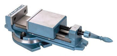 Palmgren - 6" Jaw Width, 6" Jaw Opening Capacity, Horizontal Swivel Machine Vise - Manual Operation, 1 Station, 20-1/8" Long x 2" Deep, 2-1/8" Jaw Height - Apex Tool & Supply
