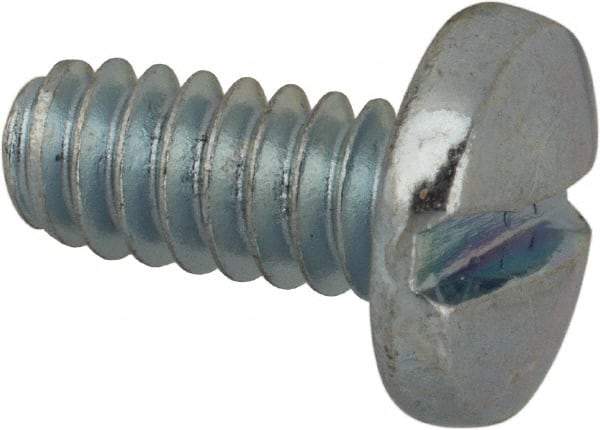 Value Collection - #6-32 UNC, 5/16" Length Under Head Slotted Drive Machine Screw - Binding Head, Grade J82 Steel, Zinc-Plated Finish, Without Washer - Apex Tool & Supply