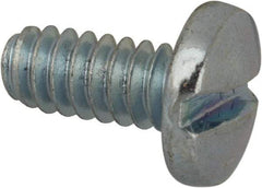 Value Collection - #6-32 UNC, 5/16" Length Under Head Slotted Drive Machine Screw - Binding Head, Grade J82 Steel, Zinc-Plated Finish, Without Washer - Apex Tool & Supply