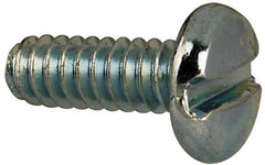 Value Collection - #6-32 UNC, 3/8" Length Under Head Slotted Drive Machine Screw - Binding Head, Grade J82 Steel, Zinc-Plated Finish, Without Washer - Apex Tool & Supply