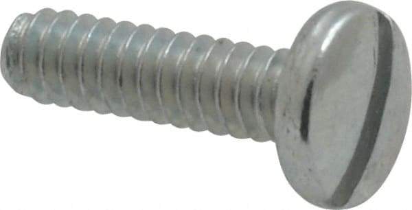 Value Collection - #6-32 UNC, 1/2" Length Under Head Slotted Drive Machine Screw - Binding Head, Grade J82 Steel, Zinc-Plated Finish, Without Washer - Apex Tool & Supply