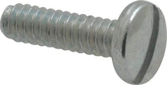 Value Collection - #6-32 UNC, 1/2" Length Under Head Slotted Drive Machine Screw - Binding Head, Grade J82 Steel, Zinc-Plated Finish, Without Washer - Apex Tool & Supply