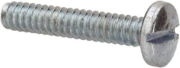 Value Collection - #6-32 UNC, 3/4" Length Under Head Slotted Drive Machine Screw - Binding Head, Grade J82 Steel, Zinc-Plated Finish, Without Washer - Apex Tool & Supply