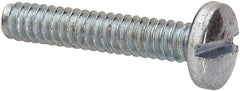 Value Collection - #6-32 UNC, 3/4" Length Under Head Slotted Drive Machine Screw - Binding Head, Grade J82 Steel, Zinc-Plated Finish, Without Washer - Apex Tool & Supply