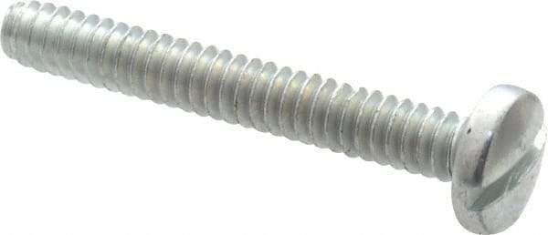 Value Collection - #6-32 UNC, 1" Length Under Head Slotted Drive Machine Screw - Binding Head, Grade J82 Steel, Zinc-Plated Finish, Without Washer - Apex Tool & Supply