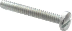 Value Collection - #6-32 UNC, 1" Length Under Head Slotted Drive Machine Screw - Binding Head, Grade J82 Steel, Zinc-Plated Finish, Without Washer - Apex Tool & Supply