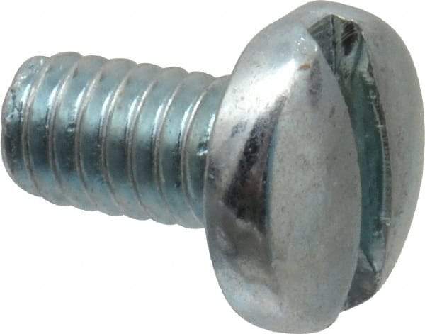 Value Collection - #8-32 UNC, 5/16" Length Under Head Slotted Drive Machine Screw - Binding Head, Grade J82 Steel, Zinc-Plated Finish, Without Washer - Apex Tool & Supply