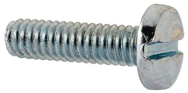 Value Collection - #8-32 UNC, 5/8" Length Under Head Slotted Drive Machine Screw - Binding Head, Grade J82 Steel, Zinc-Plated Finish, Without Washer - Apex Tool & Supply