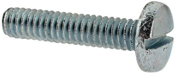 Value Collection - #8-32 UNC, 3/4" Length Under Head Slotted Drive Machine Screw - Binding Head, Grade J82 Steel, Zinc-Plated Finish, Without Washer - Apex Tool & Supply