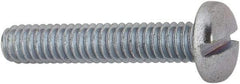 Value Collection - #8-32 UNC, 7/8" Length Under Head Slotted Drive Machine Screw - Binding Head, Grade J82 Steel, Zinc-Plated Finish, Without Washer - Apex Tool & Supply