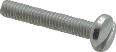 Value Collection - #8-32 UNC, 1" Length Under Head Slotted Drive Machine Screw - Binding Head, Grade J82 Steel, Zinc-Plated Finish, Without Washer - Apex Tool & Supply
