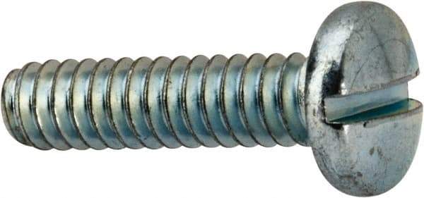 Value Collection - #10-24 UNC, 3/4" Length Under Head Slotted Drive Machine Screw - Binding Head, Grade J82 Steel, Zinc-Plated Finish, Without Washer - Apex Tool & Supply