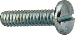 Value Collection - #10-24 UNC, 3/4" Length Under Head Slotted Drive Machine Screw - Binding Head, Grade J82 Steel, Zinc-Plated Finish, Without Washer - Apex Tool & Supply