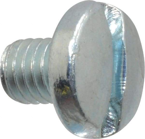 Value Collection - #10-32 UNF, 1/4" Length Under Head Slotted Drive Machine Screw - Binding Head, Grade J82 Steel, Zinc-Plated Finish, Without Washer - Apex Tool & Supply