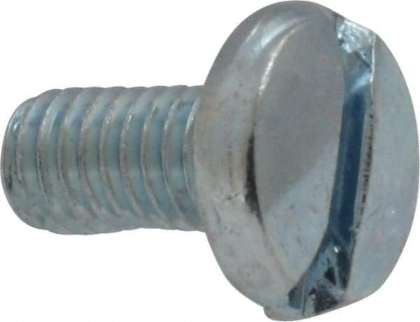 Value Collection - #10-32 UNF, 3/8" Length Under Head Slotted Drive Machine Screw - Binding Head, Grade J82 Steel, Zinc-Plated Finish, Without Washer - Apex Tool & Supply