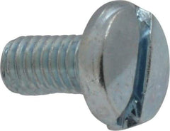 Value Collection - #10-32 UNF, 3/8" Length Under Head Slotted Drive Machine Screw - Binding Head, Grade J82 Steel, Zinc-Plated Finish, Without Washer - Apex Tool & Supply