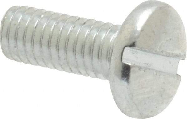 Value Collection - #10-32 UNF, 1/2" Length Under Head Slotted Drive Machine Screw - Binding Head, Grade J82 Steel, Zinc-Plated Finish, Without Washer - Apex Tool & Supply