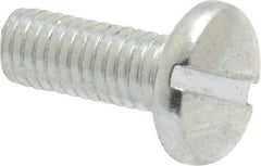Value Collection - #10-32 UNF, 1/2" Length Under Head Slotted Drive Machine Screw - Binding Head, Grade J82 Steel, Zinc-Plated Finish, Without Washer - Apex Tool & Supply