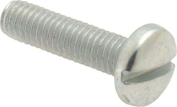 Value Collection - #10-32 UNF, 3/4" Length Under Head Slotted Drive Machine Screw - Binding Head, Grade J82 Steel, Zinc-Plated Finish, Without Washer - Apex Tool & Supply