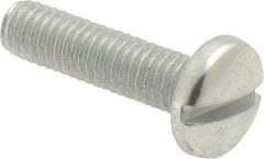 Value Collection - #10-32 UNF, 3/4" Length Under Head Slotted Drive Machine Screw - Binding Head, Grade J82 Steel, Zinc-Plated Finish, Without Washer - Apex Tool & Supply