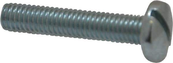 Value Collection - #10-32 UNF, 1" Length Under Head Slotted Drive Machine Screw - Binding Head, Grade J82 Steel, Zinc-Plated Finish, Without Washer - Apex Tool & Supply